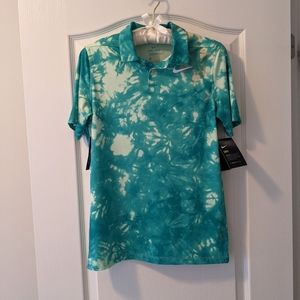 **stained** boys Nike polo L